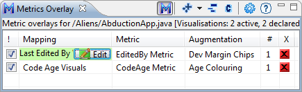 The MetricOverlay's viewpart